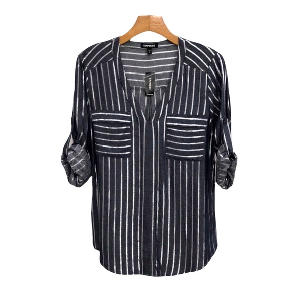 Express Tops - NWT Express Portofino Shirt Long Sleeve Button Down